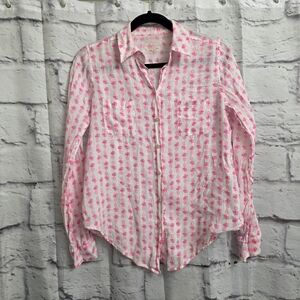 Lilly Pulitzer Pink Floral Button Down Shirt